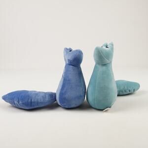 HTF Toivo Karrtinen Lot of 2 Foxes in Love Blue Green 8'' Plush Stuffed Animals